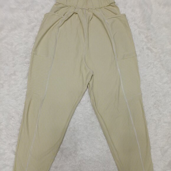 Free People Intimately Women's Yellow Stripped Waist Band Cotton Pants XS - Picture 2 of 8